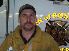 Darrell Morrison, a 46-year-old volunteer firefighter in Rosetown, died after being struck by a passing semi near Rosetown while he responded to the scene of a two-vehicle highway collision (Photo courtesy Town of Rosetown)