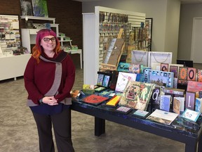 Becky Scharfstein-McGettigan inside her new craft supply store Creative Haven YXE, which offers a drop-in crafting space and workshops as well as a variety of crafting supplies, on November 7, 2018. (Erin Petrow/ Saskatoon StarPhoenix)