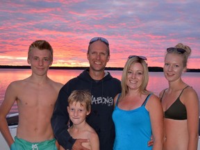 Keely Patterson (second from the right) lives in Creighton, Sask. and gave birth to her three children at the Flin Flon General Hospital in Manitoba. That hospital is suspending obstetrical delivery services as of Nov. 18. Patterson is among those protesting against the closure. Her family, pictured from left to right: Ethan, Drew, Cam, Keely and Alyssa Patterson. Provided photo.