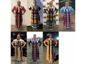 Kalli Eagle Speaker is heartbroken at the theft of her seven traditional jingle dresses that were stolen out of her mother's truck in Saskatoon on October 30, 2018. (Supplied)