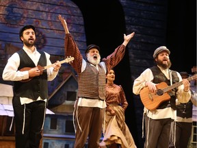 L-R: Andrew Cohen, Stephen Aberle and Ben Redant star in Persephone Theatre's production of Fiddler on the Roof.