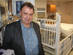 Dr. Laurentiu Givelichian, provincial head of the Pediatric Critical Care Department with the Saskatchewan Health Authority and the University of Saskatchewan, stands next to a hospital bed used for babies in neonatal care at Royal University Hospital, Dec. 4, 2018. He says plans to open a new neonatal unit in Prince Albert will help alleviate pressure on patients and staff.