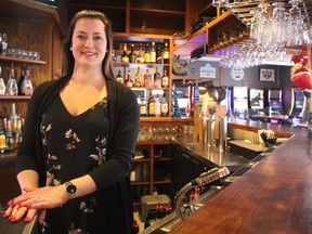 Meagan Nicklin, owner of the Blue Rhino Pub and Grill in Saskatoon's Sutherland neighbourhood, says she hopes her and her husband's bar becomes a social hub for the city. Offering great food and drink in a cozy atmosphere, she said the Blue Rhino's aim is to become a cozy, neighbourhood staple.