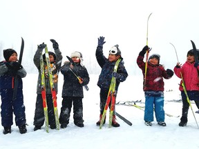 Participants in the Spirit North program are shown in a handout photo. The program, run by former Canadian Olympian Beckie Scott in Alberta and B.C., is for Indigenous youth to use sports and play to improve social and economic outcomes. It's expanding to Saskatchewan and Manitoba in 2019. THE CANADIAN PRESS/HO-Spirit North MANDATORY CREDIT