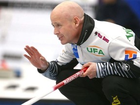 Kevin Koe lost the Canada Cup final to Brad Jacobs and lost a chance at a second point in the fifth end when his team ran out of time.