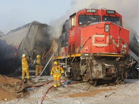 On January 22, 2019, firefighters from Saskatoon, Warman, and Dalmeny responded to a massive train derailment near Highway 11. No injuries have been reported. The train was carrying grain.