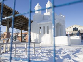 SASKATOON,SK--JANUARY 24 0121-NEWS-- Setup of the upcoming Nutrien Wintershines festival at the Saskatoon Farmers Market Square in Saskatoon,Sk on Thursday, January 24, 2019.