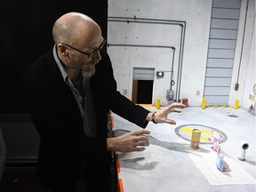 Tim Tyler, one of the executive producers for the new children's show BotShop with BeKa and BuBo produced by Cheshire Smile Animation Inc. in Saskatoon, shows off the show and the studio on Jan. 23, 2018.