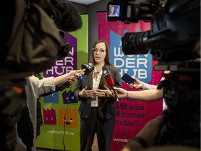 Amanda McReynolds Doran, executive director for the newly-named Nutrien Wonderhub. After nearly 20 years as the children's museum, the new name and logo for the children's museum was unveiled in Saskatoon, Sask. on Wednesday, Jan. 30, 2019. Officials say many of the new branding for the Nutrien WonderHub pay tribute to the history and of the Mendel building.