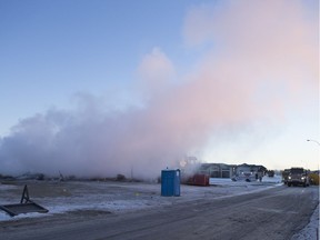 Saskatoon fire crews responded to a house fire at 313 Greenbryre Lane in Corman Park Jan. 17, 2019. The two-storey home was under construction. Damage was estimated at $700,000.