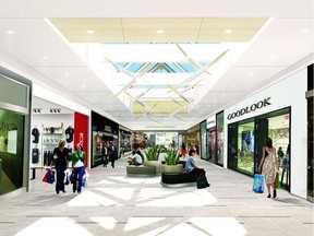An artist's renderings of planned renovations, the cost of which is pegged at $43 million, to Centre Mall by Morguard Real Estate Investment Trust, which owns the shopping centre on Saskatoon's east side. Renderings supplied to the Saskatoon StarPhoenix by Morguard.