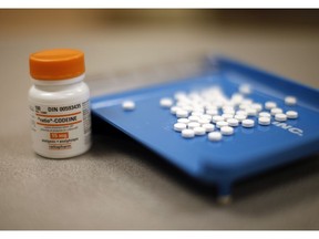 Codeine tablets are seen in a Children's Hospital of Eastern Ontario pharmaceutical laboratory in Ottawa on Friday, October 1, 2010. CHEO, like other pediatric hospitals in Canada, have begun removing codeine from their formularies because of the risk it poses to children and adults who are ultra fast metabolizers of the drug.  (David Kawai / Postmedia News)  For Sharon Kirkey (Postmedia Nesa) CODINE