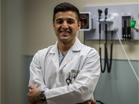 Nasim Zamir, a resident in Internal Medicine who used his medical training to help stabilize another airline passenger, is pictured at the University of Saskatchewan in Saskatoon, SK. on Monday, January 7, 2019.