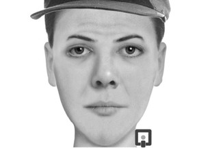 A composite sketch released by Maidstone RCMP of a man who allegedly exposed himself to young children at a hockey tournament in the Hillmond area.