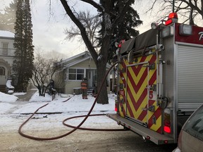 The Saskatoon fire department battled a blaze at a home in the Varsity View neighbourhood.(Supplied)