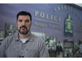 Sgt. Tony Landry stands for a portrait at the Saskatoon Police headquarters in Saskatoon, Sk on Thursday, January 10, 2019.