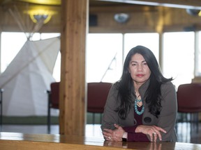 SASKATOON,SK--FEBRUARY 13/2019-0301 BQC Darlene Brander- Darlene Brander, the new CEO of Wanuskewin Heritage Park, in the park's Interpretive Centre in Saskatoon, SK on Wednesday, February 13, 2019. Brander is the chair of the Saskatoon Police Board of Police Commissioners, a director of the Children's Discovery Museum (now Wonderhub) and was the director of Athabasca Catering Limited.