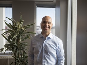 Nutrien CEO Chuck Magro stands for a portrait in his office inside the Nutrien building in Saskatoon, Sk on Thursday, February 21, 2019.