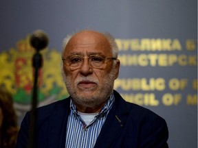 In this photo taken on October 10, 2017, shows Bulgarian arms dealer Emilian Gebrev  during a press conference in Sofia. - Bulgaria's parliament will check recent investigative reports that an alleged third Skripal attack suspect was possibly implicated in a 2015 poisoning of a local arms dealer, the ruling conservative party's parliamentary chief said on February 9, 2019. On April 28, 2015, Emilian Gebrev, a businessman in the arms industry, was hospitalized after collapsing at a reception in Sofia. His adult son and a senior executive of his company had also been affected.