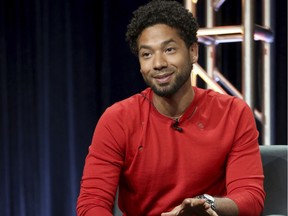 In this Aug. 8, 2017 file photo, Jussie Smollett participates in the "Empire" panel during the FOX Television Critics Association Summer Press Tour at the Beverly Hilton in Beverly Hills, Calif. Smollett, an actor on the TV series "Empire," is also an R&B musician who performed Saturday night, Feb. 2, 2019, at a concert in Los Angeles. Smollett, who is openly gay, says two masked men attacked him early Tuesday in Chicago in what police are investigating as a possible hate crime.