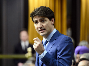 Prime Minister Justin Trudeau during question period in the House of Commons on Feb. 25, 2019.