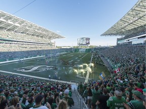 The Saskatchewan Roughriders' home opener at Mosaic Stadium on July 1.