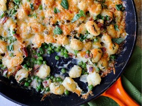 Skillet Gnocchi with Bacon and Peas (Renee Kohlman) (for Saskatoon StarPhoenix Bridges food column, March 2019)