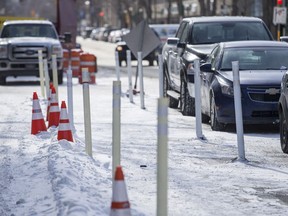 Bike lanes in Saskatoon, SK. on Monday, March 1, 2019. (MATT SMITH/THE STAR PHOENIX)