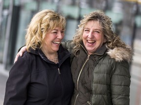 Bonnie Cockrum, left, and Deb Leisle have formed a close friendship after Bonnie donated on of her kidneys to Deb in 2011 in Saskatoon, SK. on Wednesday, March 11, 2019.