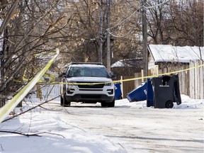The death of a 31-year-old man on March 12, 2019 was investigated by Saskatoon police as the city's second homicide of the year. Investigators taped off areas in the 100 block of Avenue Q South and the 200 block of Avenue S South in Saskatoon on March 13, 2019.