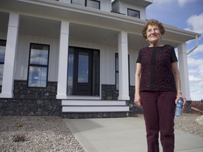 Pearl Clarkson, a 77-year-old resident of Porcupine Plain, can be seen outside of her new $1.7 million home as Clarkson was named the Hospital Home Lottery's grand-prize winner on Thursday, March 28. She said she has plans to sell the massive home, located at 140 Greenbryre Street, noting she always bought a ticket as a way to support the hospital foundations, as her husband and her children have all received treatment in Saskatoon.