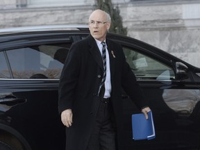 Clerk of the Privy Council Michael Wernick arrives for a swearing in ceremony at Rideau Hall in Ottawa on Monday, March 18, 2019. Wernick, clerk of the Privy Council _ the country's top bureaucrat _ is leaving his job, telling Prime Minister Justin Trudeau in an open letter that recent events show him there is no path for a `"relationship of mutual trust" if the Conservatives or NDP form the next government.