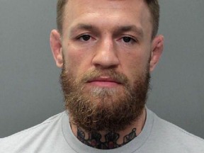 This photo provided by the Miami-Dade Corrections and Rehabilitation Department shows Conor McGregor.