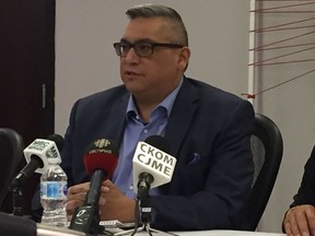 Federation of Sovereign Indigenous Nations Vice-Chief David Pratt speaks at a media conference Friday, March 8, 2019. The FSIN is calling on the province to work on a plan for implementation of federal Bill C-92, which affirms First Nations' jurisdiction over child and family services with respect to Indigenous children. Photo by Thia James/Saskatoon StarPhoenix.