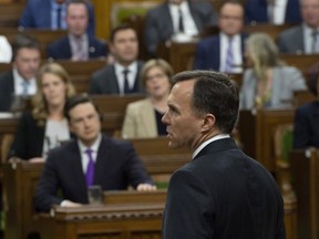 Finance Minister Bill Morneau delivers the federal budget in the House of Commons in Ottawa, Tuesday March 19, 2019.