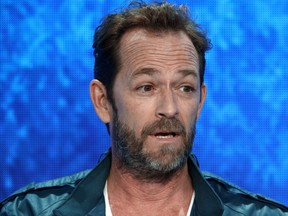 Luke Perry from "Riverdale" speaks onstage at the CW Network portion of the Summer 2018 TCA Press Tour at The Beverly Hilton Hotel on August 6, 2018 in Beverly Hills, Calif. (Frederick M. Brown/Getty Images)