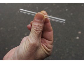 An example of a crack pipe mouthpiece. File photo.