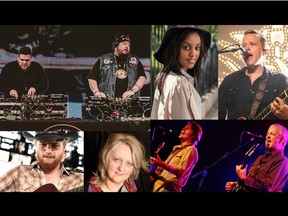 The 2019 Regina Folk Festival lineup includes (clockwise from top left) A Tribe Called Red, Ruth B., Jason Isbell, Blue Rodeo, Connie Kaldor and Colter Wall. The festival takes place in Victoria Park Aug. 9-11, 2019.