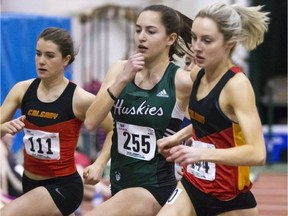 File photo from Canada West track and field championship in Saskatoon on Feb 26, 2016.
