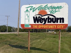 WEYBURN SK: AUGUST 25, 2015 -- Welcome to Weyburn in Weyburn on August 25, 2015. (DON HEALY/Regina Leader-Post) (Story by Emma Graney ) (NEWS)