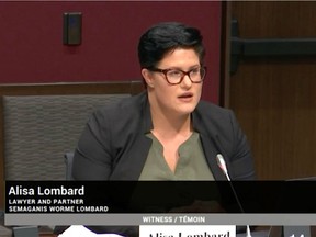Saskatoon lawyer Alisa Lombard addressed the Canadian Senate Committee on Human Rights on Wednesday, April 3, 2019, in Ottawa. She represents approximately 100 Indigenous women who allege coerced or forced sterilization.