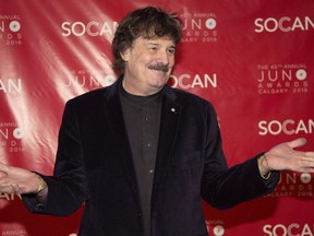 Burton Cummings arrives at the JUNO Gala dinner in Calgary, Saturday, April 2, 2016. The owner of a dance fitness studio who was embroiled in a loud music dispute with Canadian rock legend Burton Cummings has pleaded guilty to a noise bylaw ticket.
