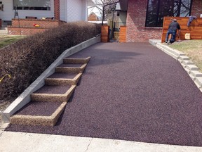 Rubber Stone and Sierra Stone are beautiful and durable overlays for driveways, pool decks, patios, steps and walkways.