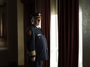 Brian Starkell, Chief of the Nipawin Fire department in Nipawin, Saskatchewan poses for a photo in Niagara Falls, Ont. on Sunday March 31, 2019. When Brian Starkell drives an unassuming stretch of highway in Saskatchewan his stomach drops as he approaches the intersection that changed his, and many others, lives forever. The Tisdale fire chief says he will still have flashbacks to the 911 call on April 6, 2018, when he learned a bus carrying a junior hockey team was hit by a semi-trailer at highways 35 and 335.