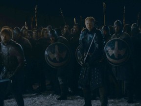 Nikolaj Coster-Waldau as Jaime Lannister and Gwendoline Christie as Brienne of Tarth in HBO's "Game of Thrones." MUST CREDIT: HBO.