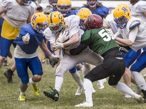 he Saskatoon Hilltops concluded their spring training camp with the annual Blue and Gold Game in Saskatoon on Sunday, May 5 2019.