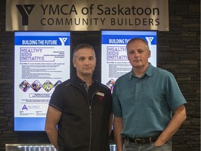 YMCA Saskatoon CEO (left) and Dr. Mark Lemstra, Alliance Health CEO