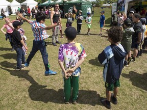 Children participate in activities at the Children's Festival of Saskatchewan.