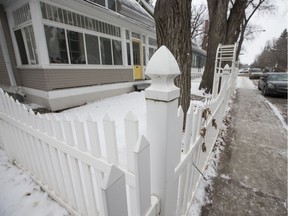 A Victorian-style fence surround the property on 10th Street near the intersection with Eastlake Avenue in Saskatoon, SK on Tuesday, November 20, 2018. Council voted Monday to allow the property owner to buy the city-owned land on which the fence is located.