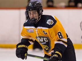 Brandon Lisowsky, of the Burnaby Winter Club, was chosen in the first round, No. 9 overall, by the Saskatoon Blades in the 2019 WHL Bantam Draft.